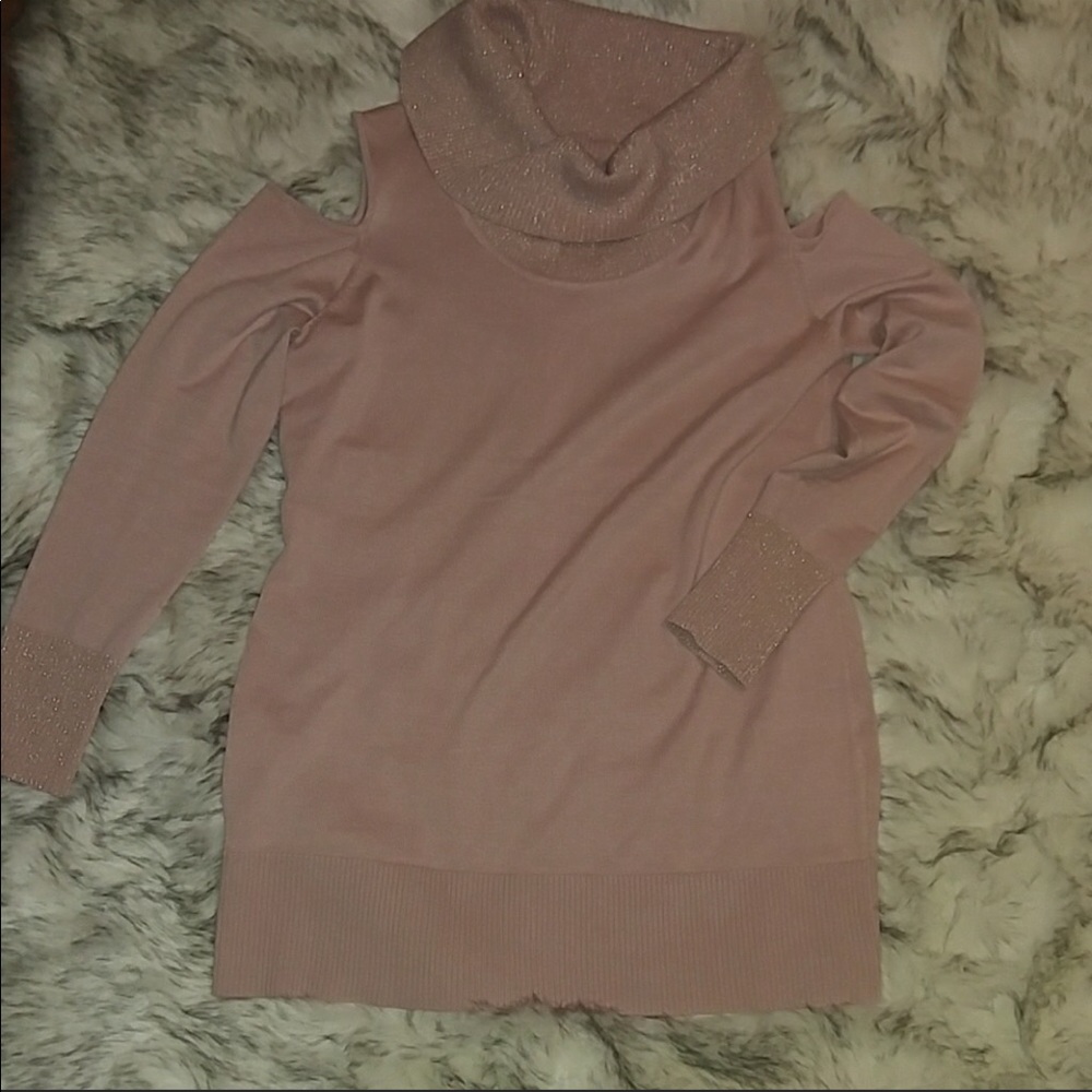 Pink Metallic Sweater size L